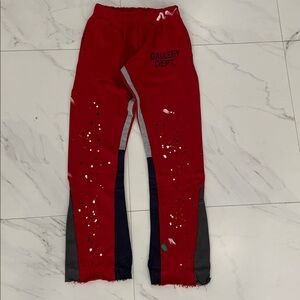 Gallery Dept. Ink Painted Flare Red Sweatpants for Men Size Medium